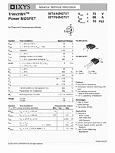 DataSheet IXTA98N075T pdf